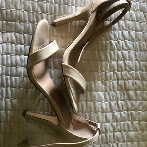 Nude / tan strap heel